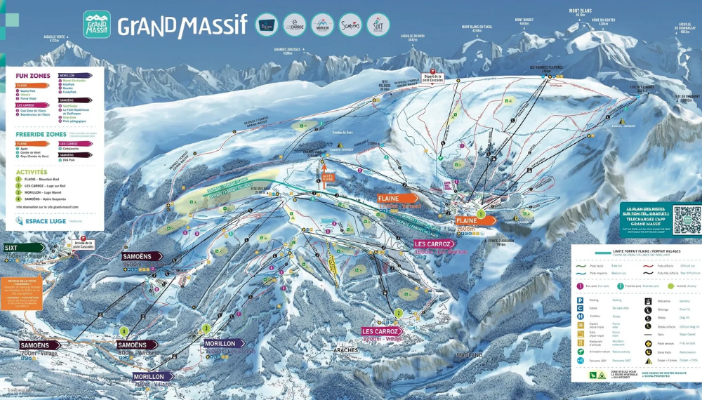 Pistekaart Le Grand Massif